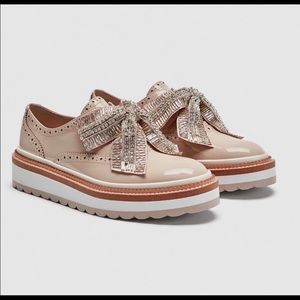 ZARA Women’s Nude Platform Sneakers